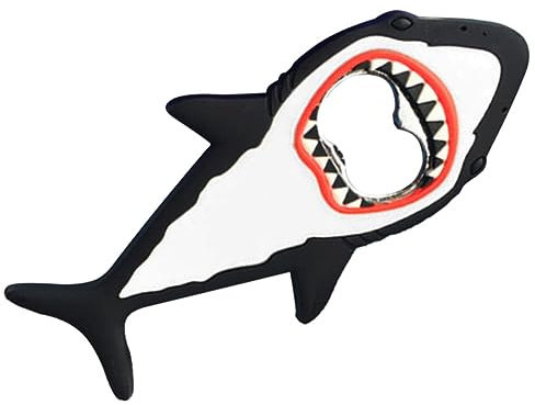 GALPADA Abridor De Botellas De Cerveza Imán Magnético y Diseño De Tiburón, Tamaño Compacto, Material Metálico Silicona, Adecuado Para Cocina y Fiestas Domésticas