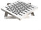 Siphon de sol en acier inoxydable avec cadre, couvercle de drainage extérieur, grille d'évacuation d'eau de pluie, carré antidérapant pour sol de jardin en stock avec cadre (200 x 200 x 20 mm)