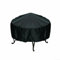 ZWEquipint Housse de protection pour brasero rond, imperméable, avec cordon élastique, noir (120 x 20 cm)