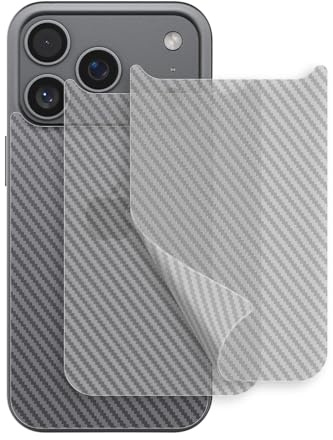 SeGinn 3 Stück Rückseite Schutzfolie Kompatibel mit iPhone 17 Pro, Anti-Kratzer Fingerabdruck Rutschfest Ultradünn Carbon Muster Zurück Folie, Hinten Displayschutz für iPhone 17 Pro