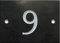 Engraved Slate House number sign - 1 to 99 (select your number here) - number 9 (Same Day Dispatch by 1st class Post!!!)