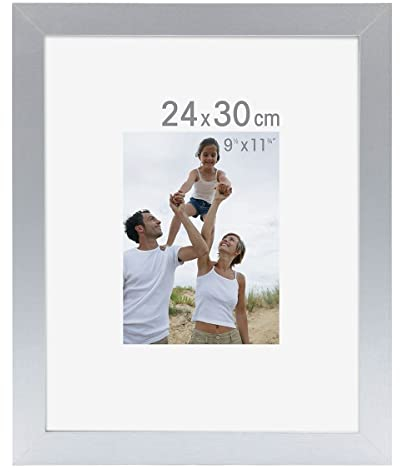 IMAGINE Ceanothe Cadre Photo Bois 24x30 cm en Bois Aluminium avec Baguettes larges et plates - Collection Optimo - Fabriqué en France