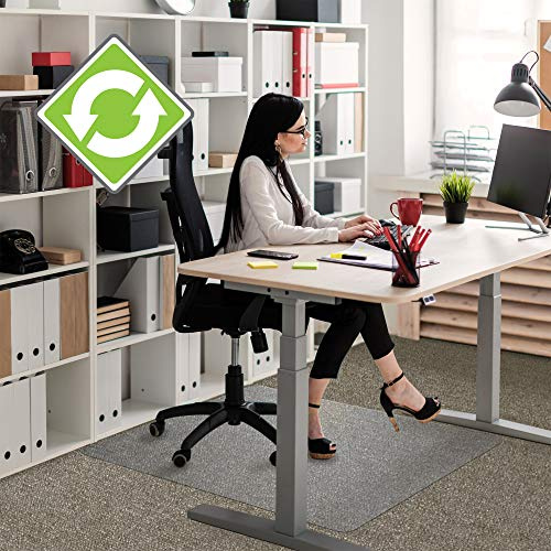 Floortex Cleartex Enhanced Polymer Rectangular Chair Mat for Carpets up to 3/8 - 48 x 51