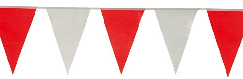 Everflag Wimpelkette rot-weiß - Kunststoff 10 m lang