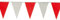 Everflag Wimpelkette rot-weiß - Kunststoff 10 m lang