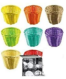 Kunststoff Flechtkorb in der Farbe rot