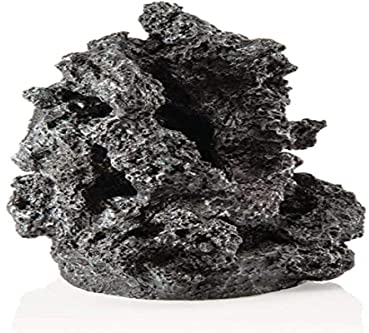 biOrb 48362 Mineral Stein Ornament schwarz - detaillierte Aquariumdekoration, fantasievolle Skulptur für Aquarien, künstlicher Felsen als Versteck oder Höhle
