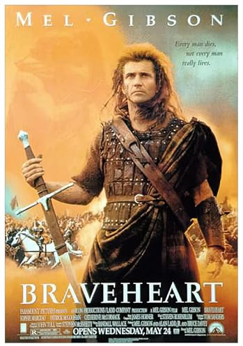 1art1 Braveheart Poster Mel Gibson, Sophie Marceau von Mel Gibson Plakat | Bild 98x68 cm