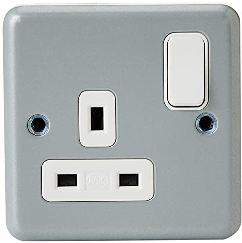 MK Metalclad Plus K2977 ALM 13A 1G Double Pole Switchsocket