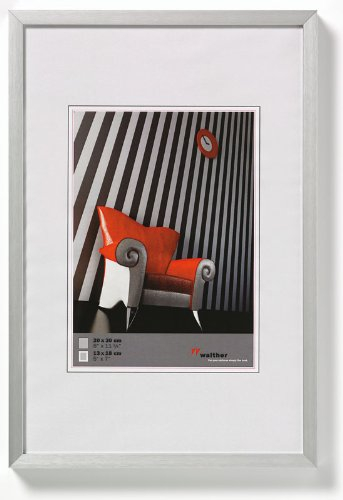Bilderrahmen von Walther Alurahmen Chair 21x29,7 (A4) silber - Normalglas 2er Pack
