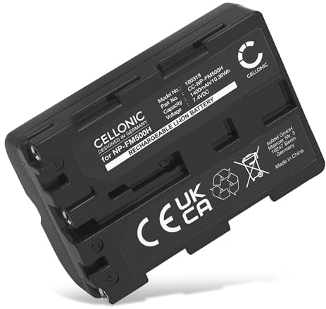 CELLONIC, Battery for Camera compatible with Sony NP-FM500H, Alpha SLT-A58 (α58) (7.2V - 7.4V, 1400mAh)