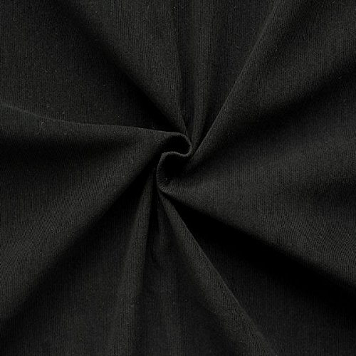 STOFFKONTOR 100% Baumwollstoff Feincord Babycord Stoff Fashion Classic - Meterware, Schwarz - zum Nähen von Bekleidung, Kissen und Dekorationen