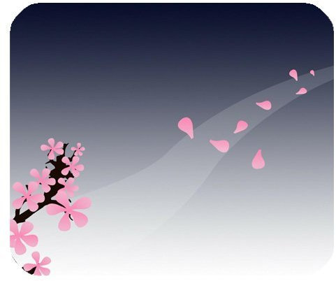 3D Spring Japanese Style Mousepad Personalized Custom Mouse Pad Oblong Shaped In 9.84X7.87 Gaming Mouse Pad/Mat
