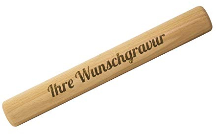 Staffelstab aus Holz mit individueller Gravur (Motiv + Text wählbar) | Staffelholz mit Gravur