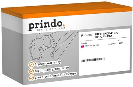 Prindo HP 410A (CF413A) Magenta Toner - Alternative Druckerpatronen - Druckerzubehör geeignet für Verschiedene HP Drucker