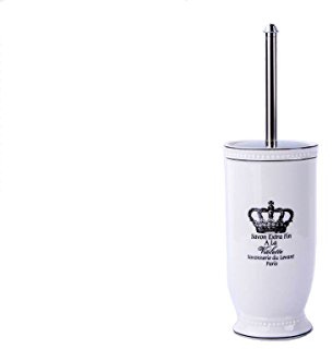 Landhaus Vintage BADSET Krone Badezimmer ZUBEHÖR Set SEIFENSPENDER WC BÜRSTE Keramik (WC Bürste)