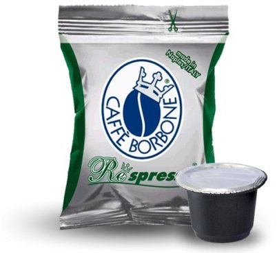 Caffè Borbone Respresso, Mélange vert Dek décaféiné - 500 gélules - Compatible avec les machines domestiques Nespresso®* (5 boîtes de 100)
