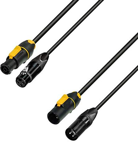 Adam Hall 8101 psdp 1000 N – Cable de red y DMX Powercon True en & XLR Female para Powercon Out & XLR Male 10 m