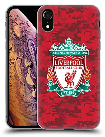 Head Case Designs Officially Licensed Liverpool Football Club Home Red Crest Digital Camouflage Soft Gel Case Compatible With Apple iPhone XR