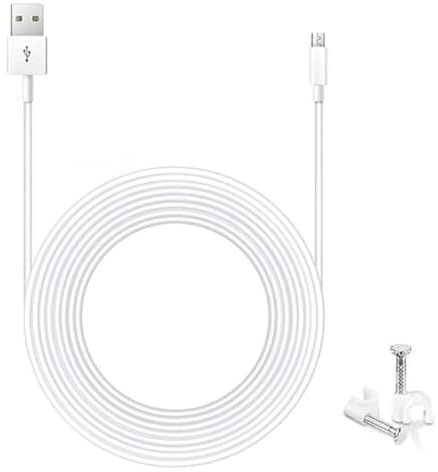 ALLICAVER 25ft Power Extension Cable,Charger for Wyze Cam, Wyze cam Pan, Blink XT, Yi Cam, and Security Cameras, USB to Micro USB