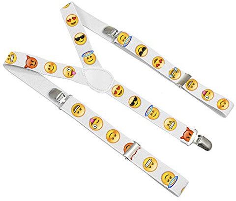 Unisex Kleine Hosenträger für Kinder Mädchen Jungen Kleinkind Baby für 2-8 Jahres alt Muster Emoji [012]