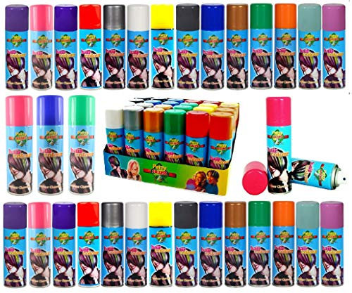 Party Success Temporary Hair Colour Spray Wash Out Spray 125ml (Fluorescent Yellow)