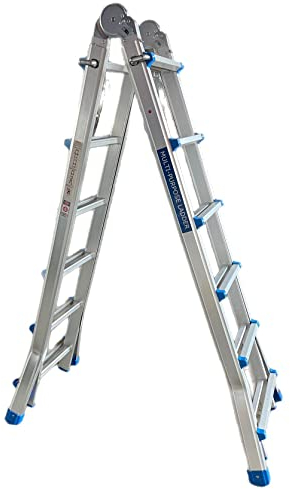 Vago-Tools Aluminium 4 x 6 Rungs Folding Multi-Purpose Ladder