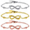Kim Johanson Edelstahl Damen Fußkettchen *Infinity* in Silber, Gold & Roségold | Fußkette mit einem Unendlichkeit Zeichen | Boho Schmuck | Verstellbar inkl. Schmuckbeutel (Silber + Gold + Roségold)