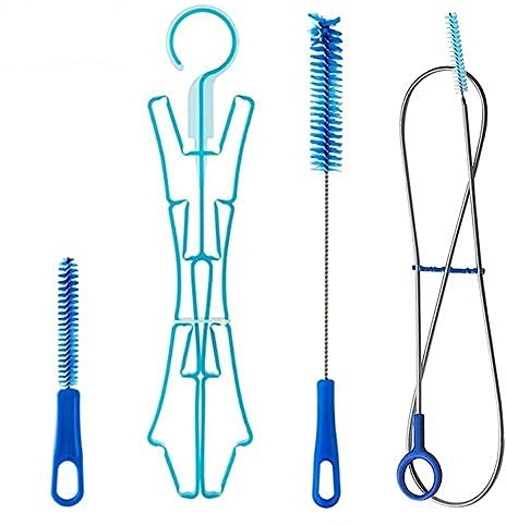 Luoji Poche à eau avec brosse de nettoyage, poche à eau anti-fuite, kit d'hydratation, kit de nettoyage, isolateur de tuyau, couvercle pour le sport, la randonnée, le vélo