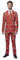 Suitmeister Men's Christmas Suit - Christmas Tree & Stars Outfit Slim Fit - Red