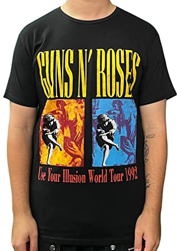 Guns N' Roses Unisex T-Shirt: Use Your Illusion World Tour (Schwarz) (Back
