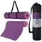 esterilla deporte, esterilla yoga Wueps, incluye correa de hombro y bolsa de transporte, ideal para realizar deporte en casa, yoga mat, antideslizante, (Color Morado y Rosa)