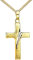 JEVELION Kreuz-Anhänger Gold-Kreuz für Damen und Herren, Design- Ketten-Anhänger 333 Gold 8 Karat Mit Halskette - Kettenlänge 50 cm.