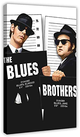 American Comedy The Blues Brothers Filmposter Leinwand Poster Schlafzimmer Dekor Sport Landschaft Büro Zimmer Dekor Geschenk Rahmen: 40 x 60 cm