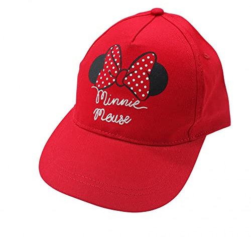 NEU Minnie Maus Cap Kappe Schirmmütze Basecap Baseballkappe verstellbar (54, Rot)