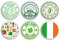 Irland Vinyl-Aufkleber, 10 cm, 6 Stück