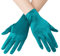 EORUBE 1920s Handschuhe für Damen Handgelenklange Kurze Satin Handschuhe Party Kostüm (Malachite)