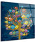 DECLINA, Cadre photo plexi, impression sur verre acrylique, tableau enfants, Tableau verre acrylique imprimée pour enfant L'arbre aux oiseaux, 30x30 cm