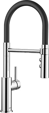 BLANCO 402447 CATRIS Flexo Semi-Pro - Grifo de cocina de arco alto desplegable 1.5 GPM - Cromo