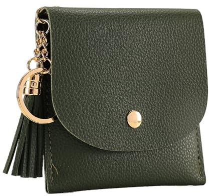 Zoomers Petit Porte-Monnaie Minimaliste Femme - Portefeuille Compact avec Porte-Clés en PU - Élégant et Format Réduit