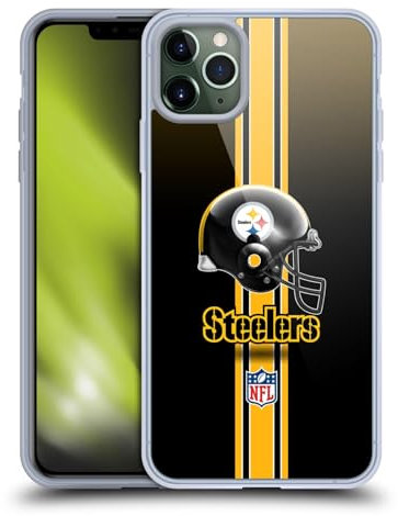 Head Case Designs Licenciado Oficialmente NFL Casco Logotipo de Pittsburgh Steelers Caso Funda de Gel Suave Compatible con Apple iPhone 11 Pro MAX