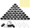 Ticeed 68PCS Pots Cosmétiques Vides 3g/5g/10g, Contenant Échantillon Voyage Recipient Cosmetique Vide avec Mini Spatule Cosmétique et Gommettes Autocollantes pour Crème Échantillons Poudre Lotion