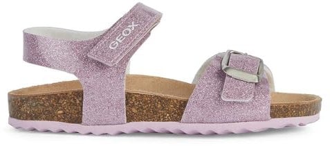 Geox J Adriel Girl C, Sandalias Niñas, Rosa, 24 EU