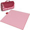 Larkumio Picknickdecke Wasserdicht 200x200, Picnic Blanket Isoliert Groß Picknick Decke Outdoor Waschbar Picnic Mat Stranddecke Sandfrei mit Griff, Mehrzweck für Camping Wandern Park Strand, Rot