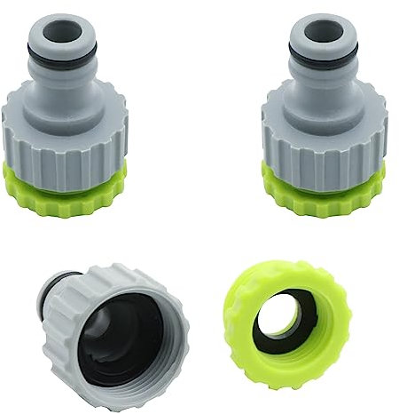 3 connettori per rubinetto, 1/2 pollici, 3/4 pollici, 2 in 1, adattatore per rubinetto, connettore per rubinetto da giardino, set di collegamento per tubo da giardino in plastica