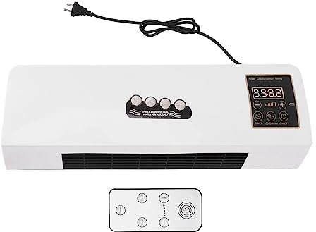 Hztyyier Petit Radiateur de Climatisation Mural Portable, pour Salle de Bain et Chambre à Coucher, Prise Ue 220V