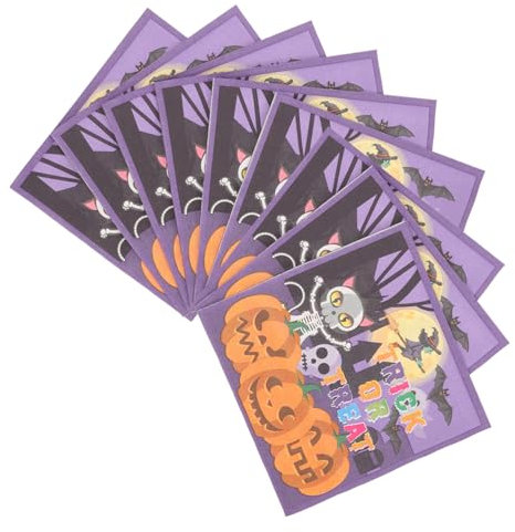 Mobestech 2 Sets Halloween-thema Einweg-papierservietten Halloween-geschirr Servietten Abendessen-zubehör Für Party Karneval Festival Fledermaus- 20 Stück * 2