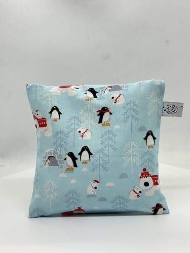Naturcraft Kirschkernkissen mit tauschbarem Kissenbezug (15x15 cm) (Eisblau)