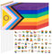 Bubuny Pride Flag, 10PCS Regenbogen Flagge 14 * 21cm + 100PCS LGBTQ Flagge Sticker, The Gay Flag Joint-Pride Flag, Lesbian Flag, lgbtq Handheld Regenbogenfahne Flags für Rainbow Festival Party