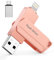 Chiavetta USB per iPhone 256GB MFi Certified 3 in 1 Penna USB 3.0 Lightning chiavette USB c Photostick Pen Drive Pennetta per iPhone/iPad/iOS/Android/Mac/PC - Memoria Esterna per iPhone(Rosa)